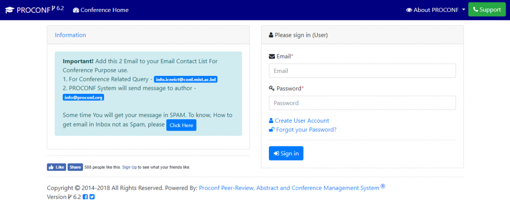 PROCONF App Login V6